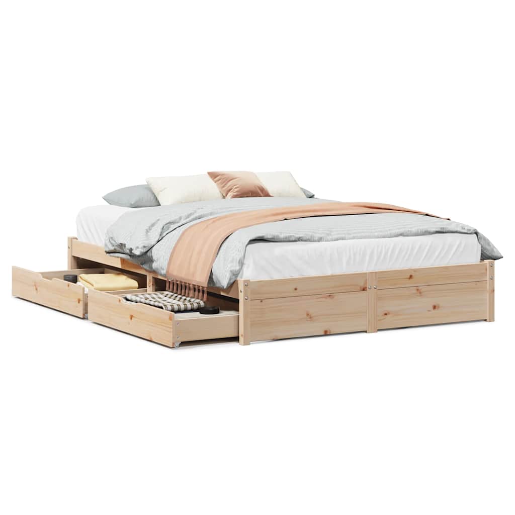 Sengeramme Uten Madrass 140X190 Cm Heltre Furu