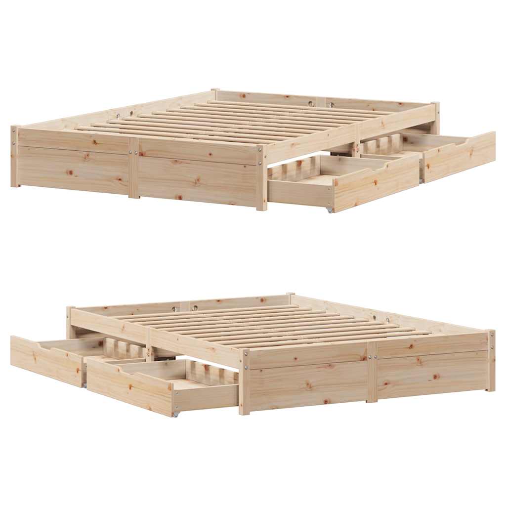 Sengeramme Uten Madrass 140X190 Cm Heltre Furu