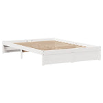 Sengeramme Uten Madrass Hvit 140X190 Cm Heltre Furu