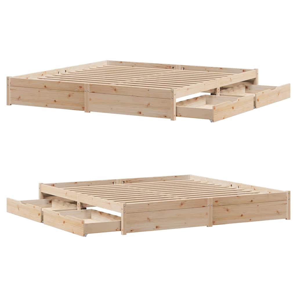 Sengeramme Uten Madrass 180X200 Cm Heltre Furu