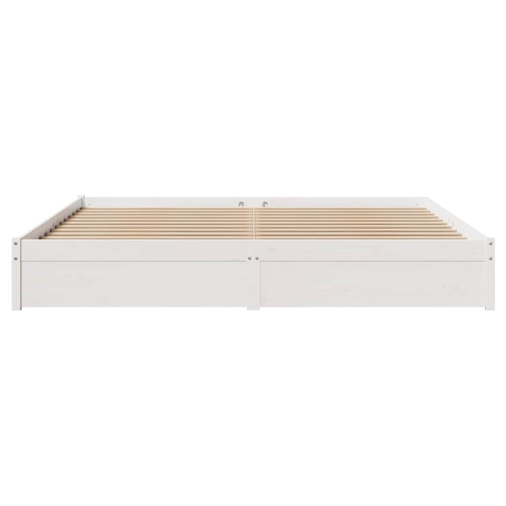 Sengeramme Uten Madrass Hvit 180X200 Cm Heltre Furu