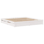 Sengeramme Med Madrass Hvit 200X200 Cm Heltre Furu