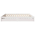 Sengeramme Med Madrass Hvit 200X200 Cm Heltre Furu