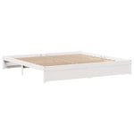 Sengeramme Med Madrass Hvit 200X200 Cm Heltre Furu