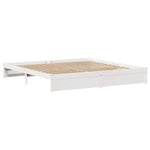 Sengeramme Med Madrass Hvit 200X200 Cm Heltre Furu