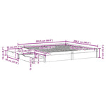 Sengeramme Med Madrass Hvit 200X200 Cm Heltre Furu