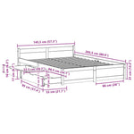 Sengeramme Uten Madrass 140X200 Cm Heltre Furu