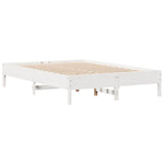 Sengeramme Uten Madrass Hvit 120X190 Cm Heltre Furu