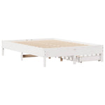 Sengeramme Uten Madrass Hvit 120X190 Cm Heltre Furu