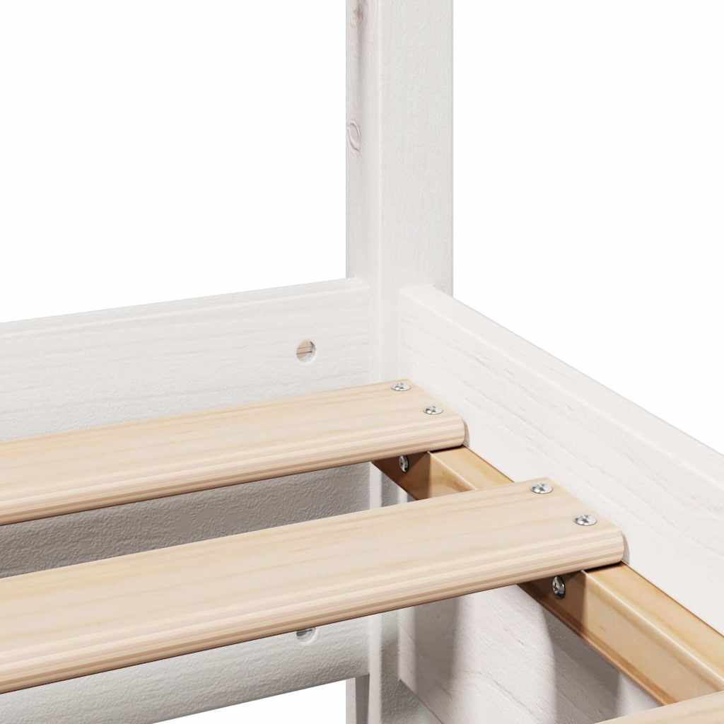 Sengeramme Uten Madrass Hvit 140X190 Cm Heltre Furu