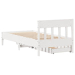 Sengeramme Uten Madrass Hvit 75X190 Cm Heltre Furu