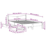 Sengeramme Med Skuffer Hvit 160X200 Cm Heltre Furu