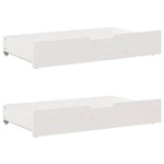 Sengeramme Med Skuffer Hvit 90X200 Cm Heltre Furu