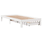 Sengeramme Med Skuffer Hvit 90X200 Cm Heltre Furu