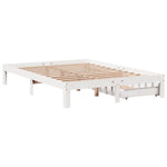 Sengeramme Med Skuffer Hvit 120X200 Cm Heltre Furu