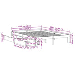 Sengeramme Med Skuffer Hvit 120X200 Cm Heltre Furu