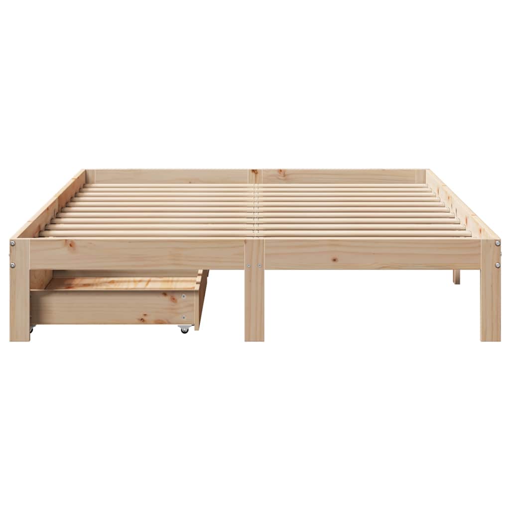 Sengeramme Med Skuffer 140X200 Cm Heltre Furu