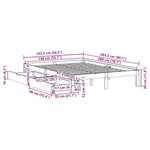 Sengeramme Med Skuffer 140X200 Cm Heltre Furu
