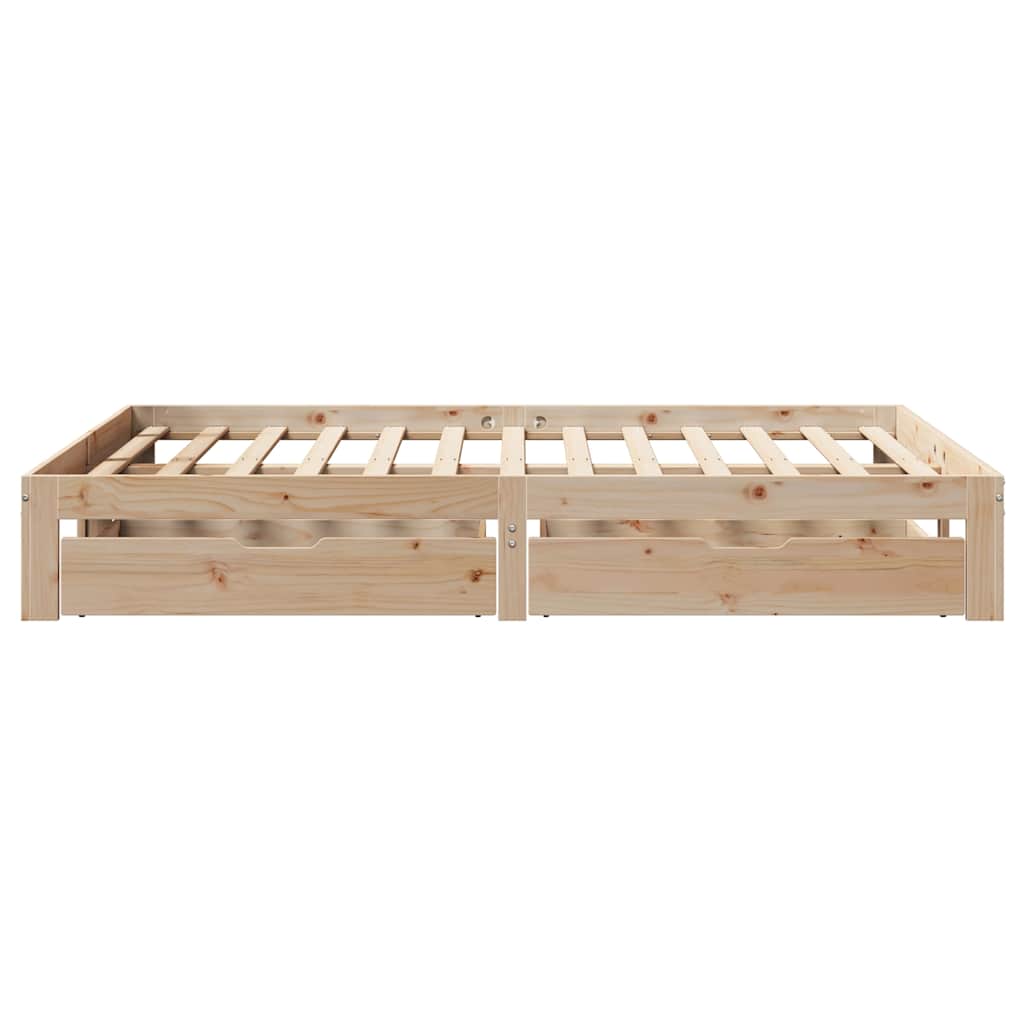 Sengeramme Med Skuffer 160X200 Cm Heltre Furu