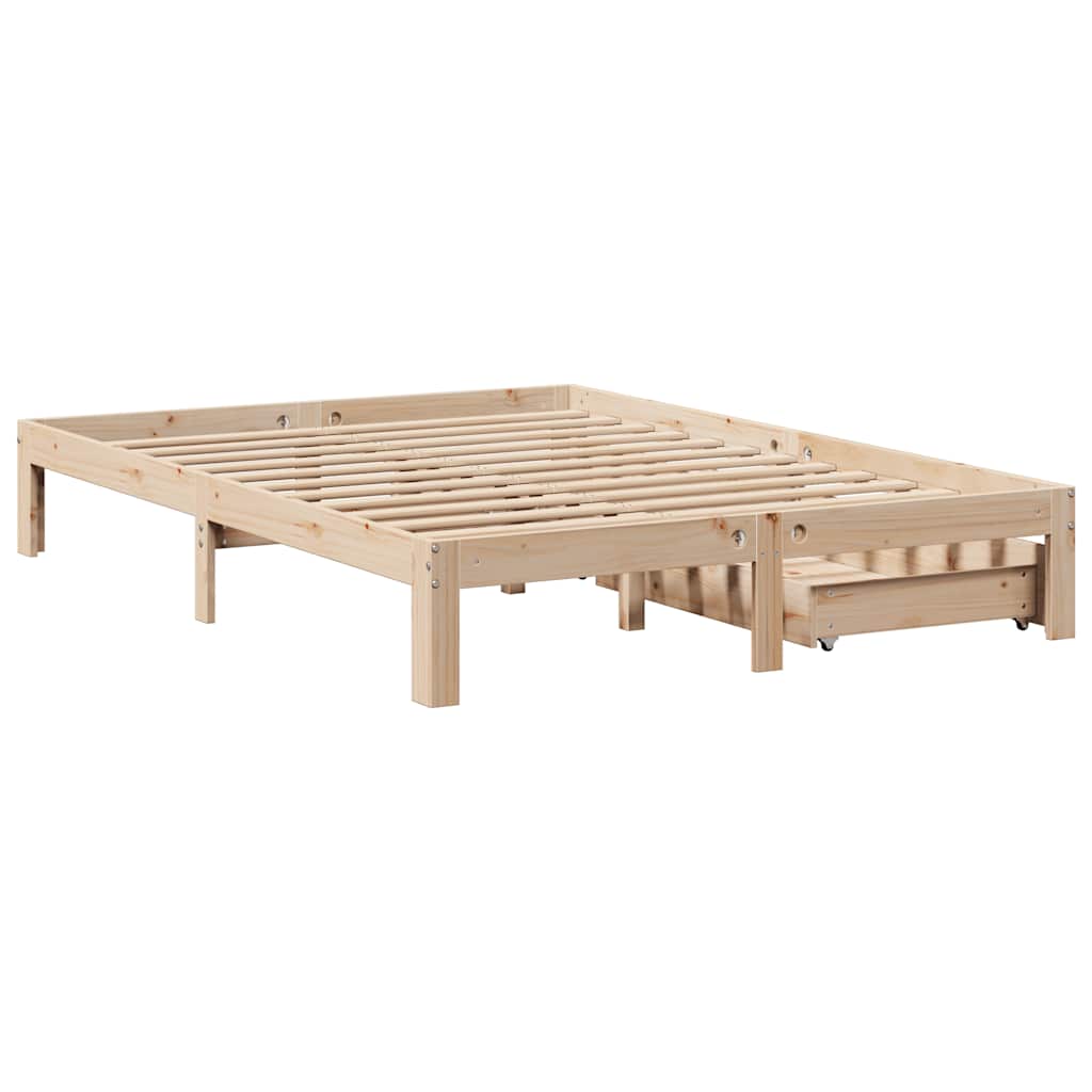 Sengeramme Med Skuffer 160X200 Cm Heltre Furu