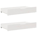 Sengeramme Med Skuffer Hvit 180X200 Cm Heltre Furu