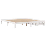 Sengeramme Med Skuffer Hvit 180X200 Cm Heltre Furu