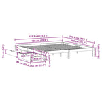 Sengeramme Med Skuffer Hvit 180X200 Cm Heltre Furu