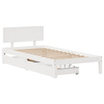 Sengeramme Med Skuffer Hvit 100X200 Cm Heltre Furu