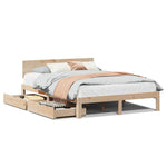 Sengeramme Med Skuffer 120X200 Cm Heltre Furu