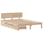 Sengeramme Med Skuffer 120X200 Cm Heltre Furu