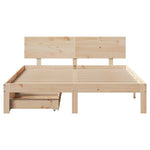 Sengeramme Med Skuffer 120X200 Cm Heltre Furu