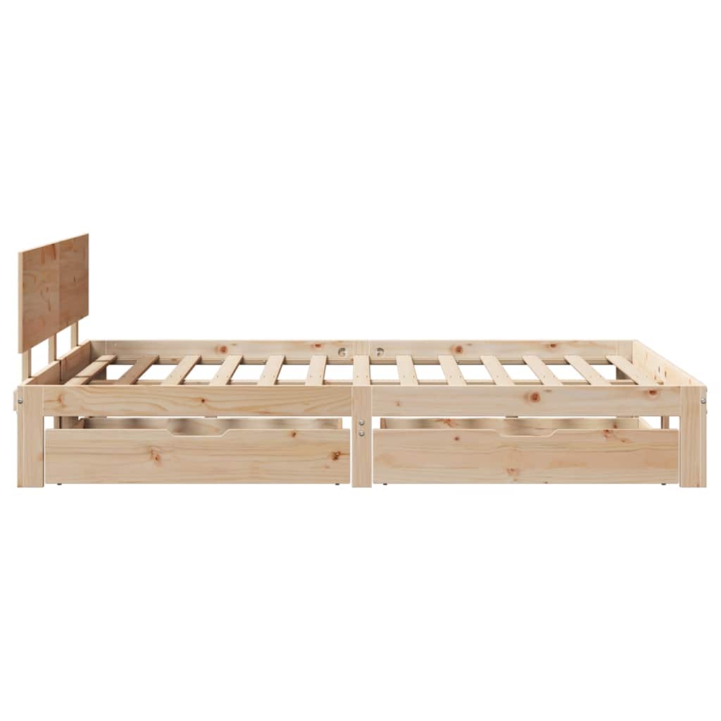 Sengeramme Med Skuffer 120X200 Cm Heltre Furu