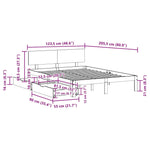 Sengeramme Med Skuffer Hvit 120X200 Cm Heltre Furu
