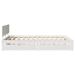 Sengeramme Med Skuffer Hvit 140X200 Cm Heltre Furu