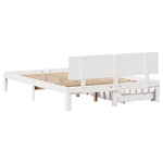 Sengeramme Med Skuffer Hvit 160X200 Cm Heltre Furu