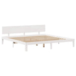 Sengeramme Med Skuffer Hvit 200X200 Cm Heltre Furu