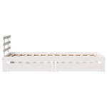 Sengeramme Med Skuffer Hvit 90X200 Cm Heltre Furu