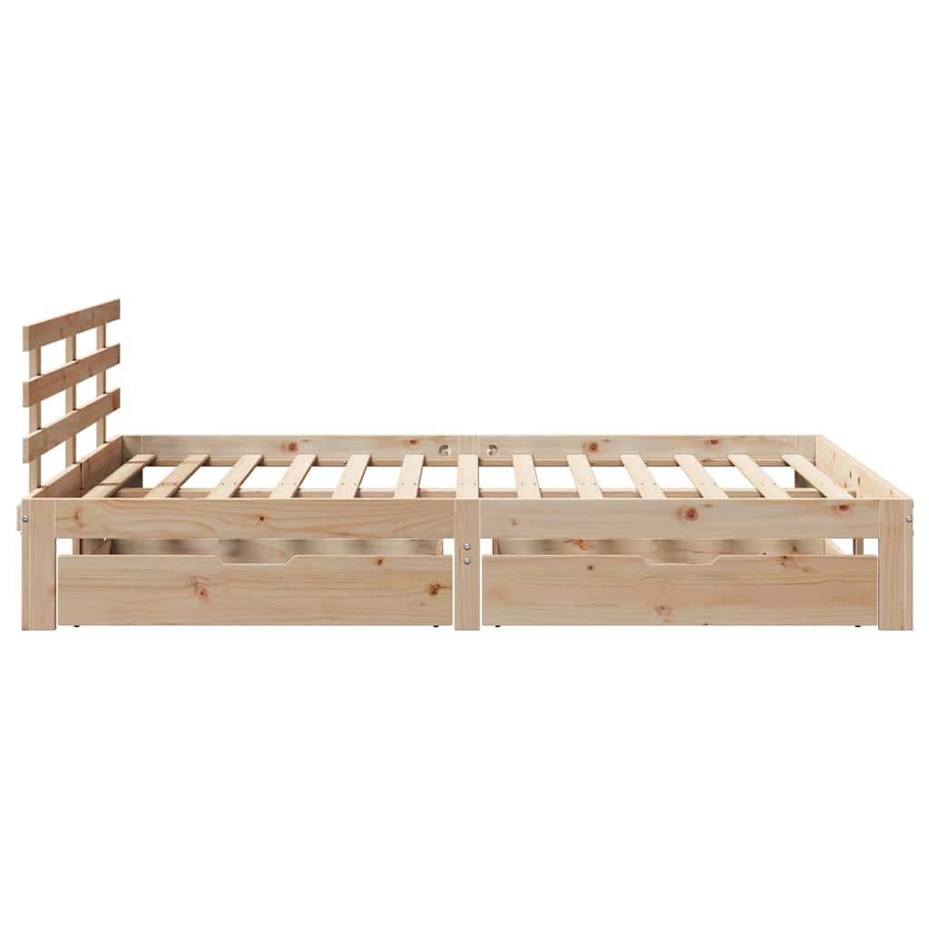 Sengeramme Med Skuffer 140X200 Cm Heltre Furu