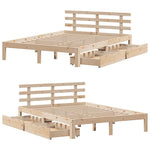 Sengeramme Med Skuffer 140X200 Cm Heltre Furu