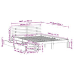 Sengeramme Med Skuffer 140X200 Cm Heltre Furu