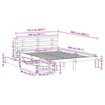 Sengeramme Med Skuffer 150X200 Cm Heltre Furu