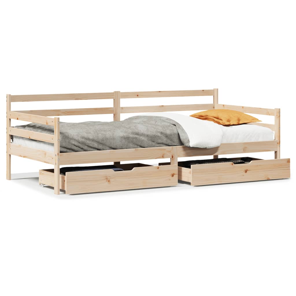 Dagseng Med Skuffer 90X200 Cm Heltre Furu