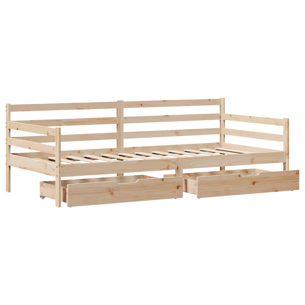 Dagseng Med Skuffer 90X200 Cm Heltre Furu