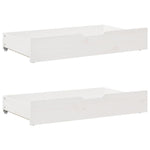Dagseng Med Skuffer Hvit 90X200 Cm Heltre Furu