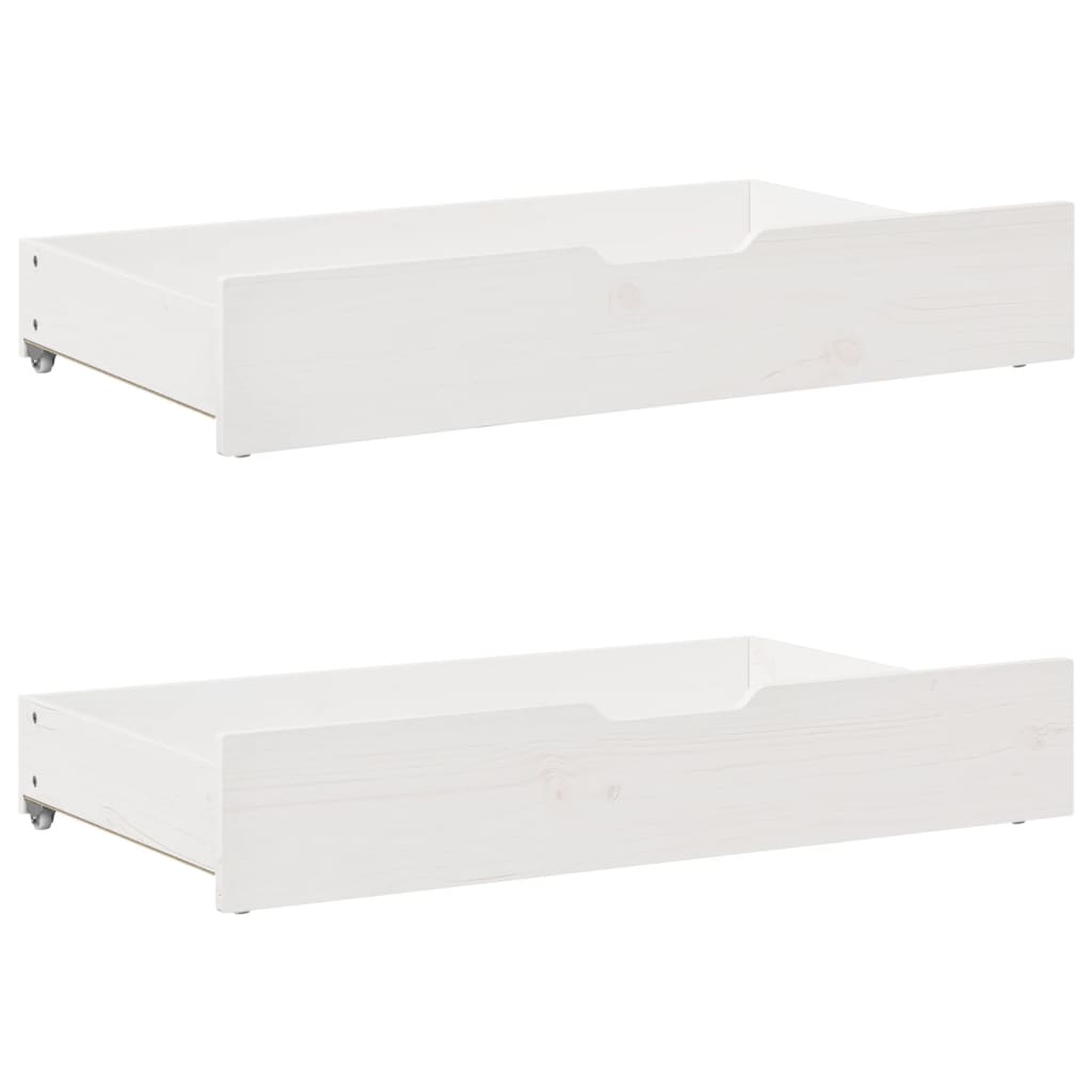 Dagseng Med Skuffer Hvit 90X200 Cm Heltre Furu