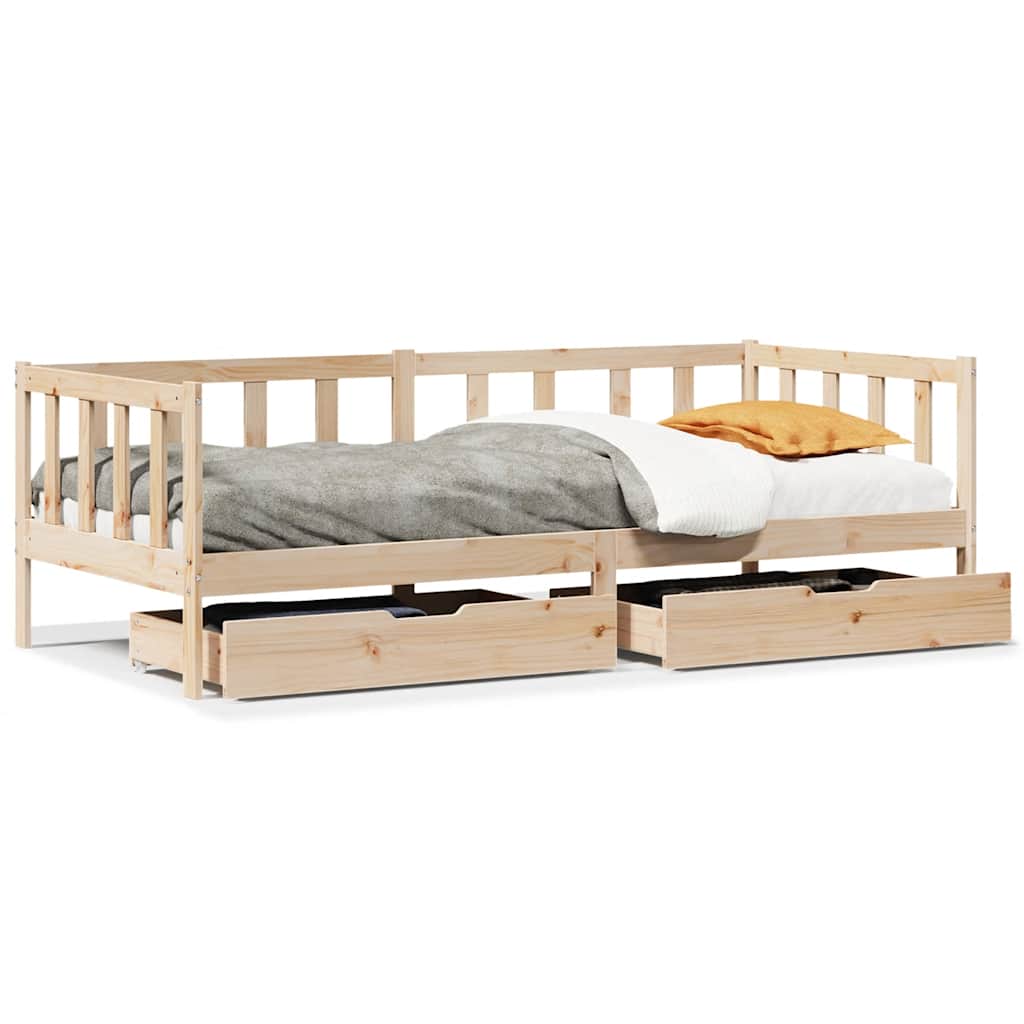 Dagseng Med Skuffer 90X200 Cm Heltre Furu
