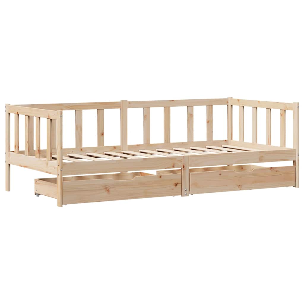 Dagseng Med Skuffer 90X200 Cm Heltre Furu