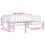 Dagseng Med Skuffer 90X200 Cm Heltre Furu