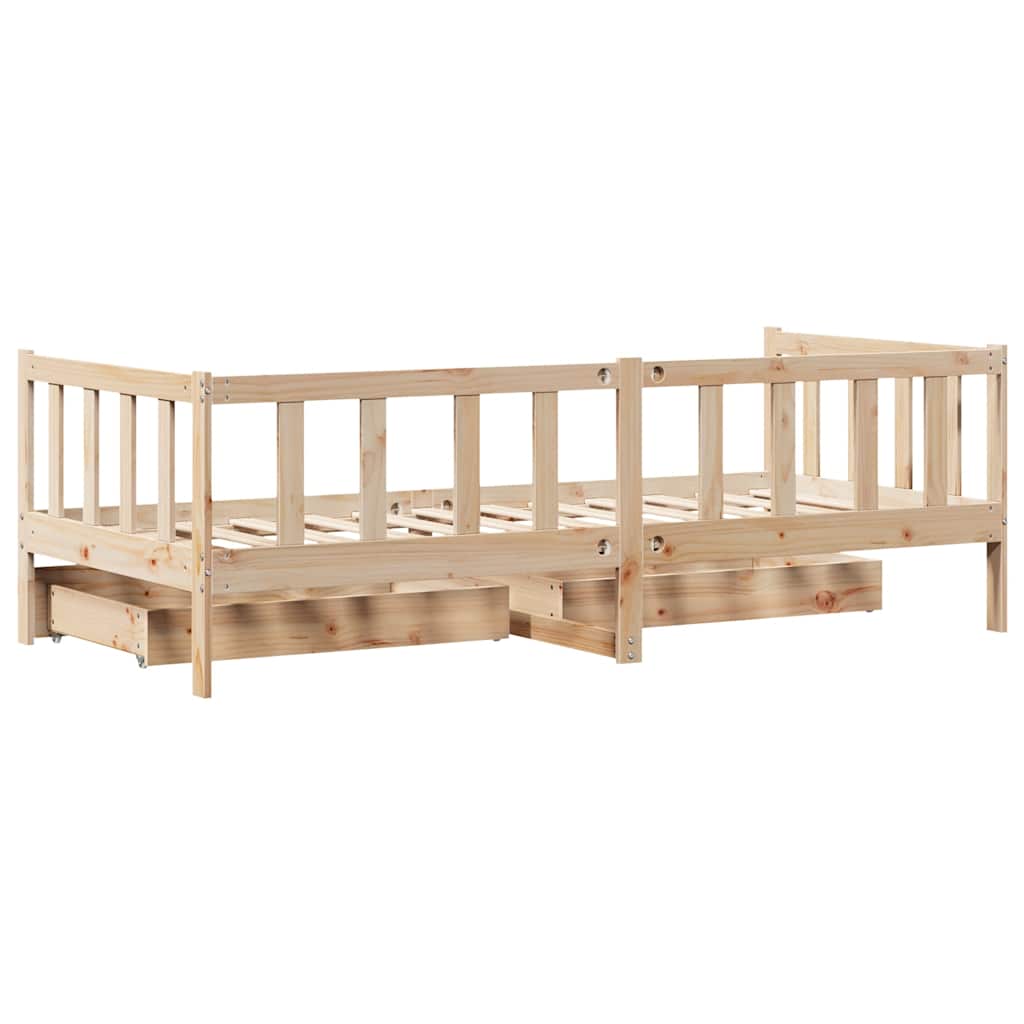 Dagseng Med Skuffer 90X200 Cm Heltre Furu