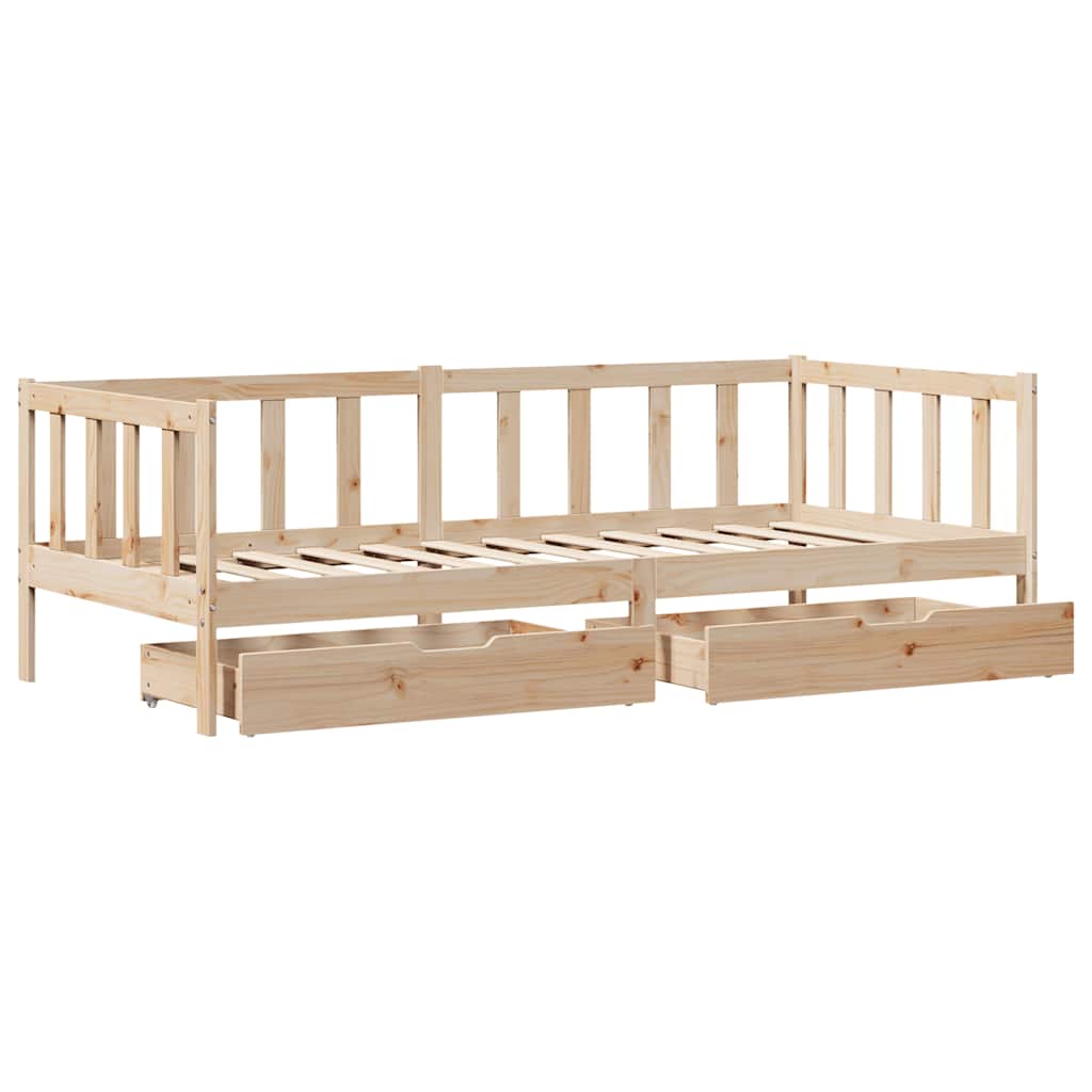 Dagseng Med Skuffer 90X200 Cm Heltre Furu